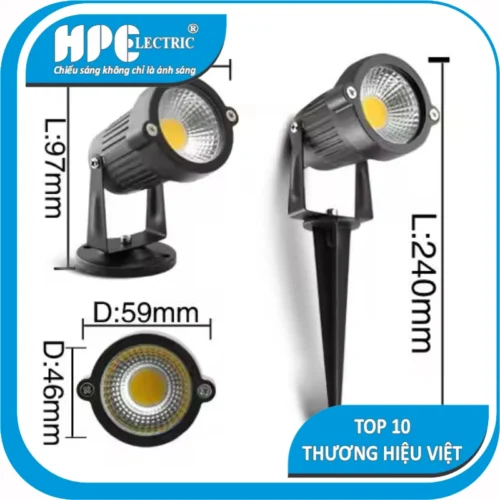 Đèn Rọi Cỏ COB H99N den roi co cob h99n 3